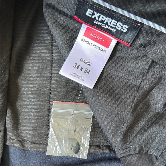 Express Blue Dress Pants with Straight Leg - Picture 3 of 5